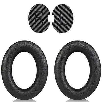 QC25 Ear Pads Cushions Replacement Compatible with Bose QC15 / QC25 / QC35 & 35 ii / QC2 / AE2 / AE2i / AE2W / Soundlink Headphones,Ear Muffs Memory Foam Earpads - color: Black