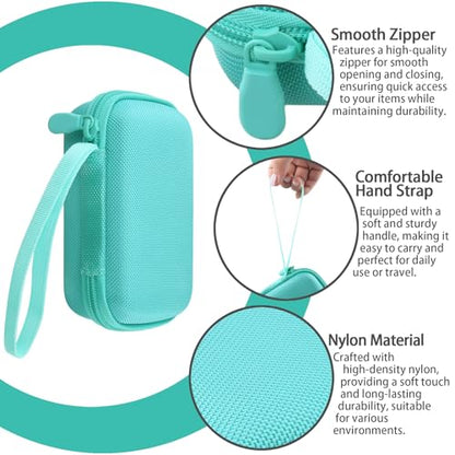 for JBL Go 5/4/3 Ultra Portable Speaker Hard Travel Case, Mint Green | Protective Storage Bag with Mesh Pocket & Hand Strap, Shockproof EVA Carrying Box, Soft Lining - color: Mint Green Case