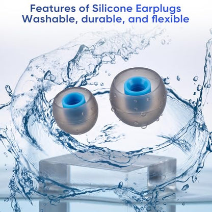 54Pcs Silicone Earbud Replacement Tips, S/M/L Ear Bud Tips, Rubber Earbud Covers Compatible with Most Earphones (Inner Hole 3.8mm-5.1mm)