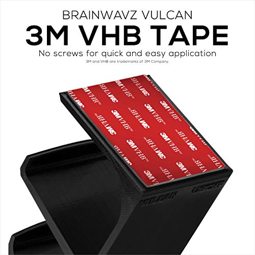 BRAINWAVZ The VULCAN - Under Desk Gamepad Controller & Headphone Hanger Holder Stand - Designed for XBOX ONE, PS4, PS3, PS5, Dualshock, Switch, PC, Steelseries, Steam & More - color: Vulcan - Controller & Headphone Mount