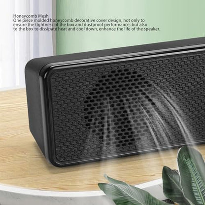 Computer Speakers, Gaming PC Sound Bar with HiFi Stereo Sound, AUX Mode, Adjustable Volume, External Speaker for PC Laptop