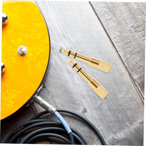 4pcs Gold Plated Audio Adapter 6.5mm Male to 3.5mm Female Headphone Jack Converter for Microphone and Guitar Stereo Adapter for Headphones and Audio Devices