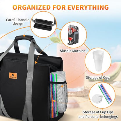 Carrying Bag for Ninja Slushine Machine,Easy Use | FS301/FS300/FS299/FS605 and Other Slushine Machines - Large Capacity, Perfect for Party, Travel & Tour