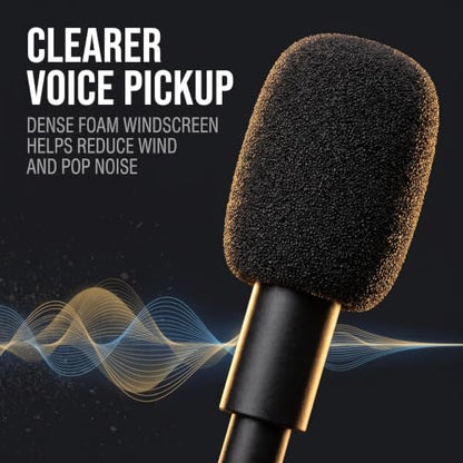 Black 4 Pole Mini Portable Microphone Jack 3.5mm Aux 4 Pole/ 3 Pole Karaoke Mic for Recorder Mobile Smart Phone Computer Laptop Multipurpose, Condenser Microphones
