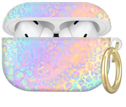 Compatible with AirPod Pro 2nd//1st Generation Case Cover with Key Chain,Full Protective Shockproof Wireless Headphone Case for Airpod Pro 2023/2022/2019(Leopard Print Gradient Background) - color: Leopard Print Gradient Background