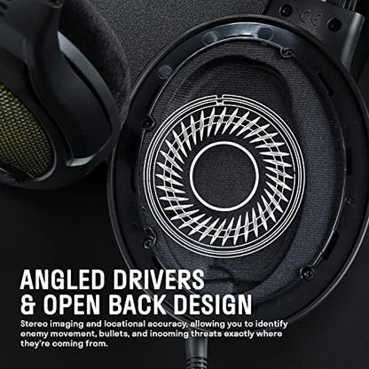 DROP + EPOS PC38X Gaming Headset Noise-Cancelling Microphone with Over-Ear Open-Back Design, Velour Earpads, Compatible with PC, PS4, PS5, Switch, Xbox, Mac, Mobile, and More (Yellow) - color: Black, style: EPOS PC38X