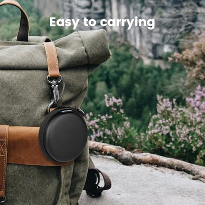 Circular Earbud Case Wired Earphone Case Holder Hard EVA Small Zipper Pouch Compatible with in Ear Monitor, KZ ZS10 PRO IEM, Shure SE215-CL, Sennheiser IE 200 IE 300, CCZ Melody, EarPods