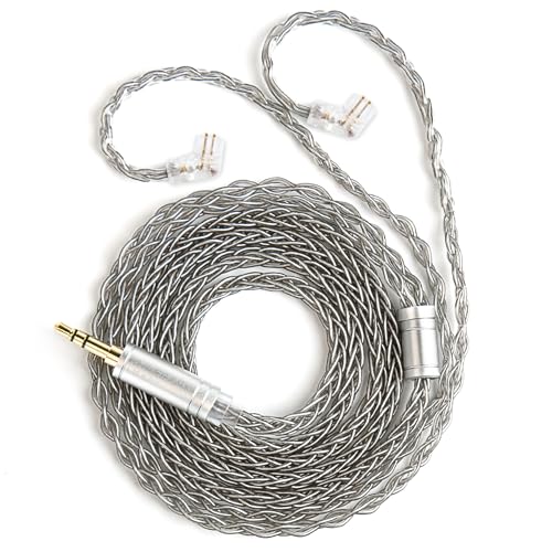 2026 Upgraded 1.5M IEM Cable,4N OFC Silver-Plated Upgraded IEM Cable - color: Gray, size: QDC