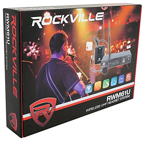 Rockville RWM61U UHF Headset & Guitar Wireless Microphone System