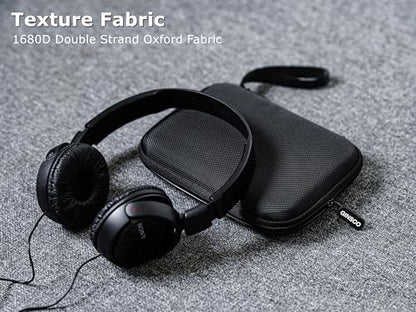 Ginsco Slim Protect Case Compatible with Sony ZX Series Wired On-Ear Headphones, MDR-ZX110 / MDR-ZX110AP / MDRZX110NC / MDR-ZX310AP, Hard Shell Travel Carrying Headphone Case (Black-S) - color: Black-S