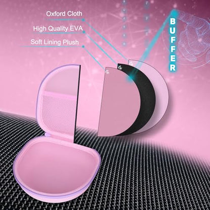 Kids Headphones Case for iClever/Acer Etc Headphone,Pink+Purple,Case Only | for iClever BTH12 HS19 BTH20 BTH22 BTH26/Candy Bila/Acer/JBL/MIDOLA/JoySpark/JLab/ADOOPE/Spiderman/EarFun/ Etc Kids Headphone - color: Pink+Green Edge