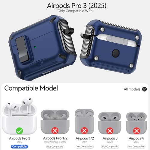 for AirPods Pro 3 Case Safety Lock (Blue) - color: Blue