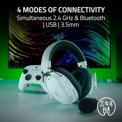 Razer BlackShark V3 Pro Wireless ANC Xbox Gaming Headset, White - color: White, style: Xbox