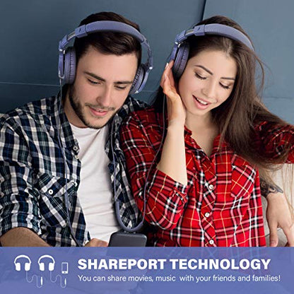 OneOdio Wired Over Ear Headphones Studio Monitor & Mixing DJ Stereo Headsets with 50mm Neodymium Drivers and 1/4 to 3.5mm Jack for AMP Computer Recording Podcast Keyboard Guitar Laptop - Light Blue | headphone with 50mm drivers, dual 3.5mm and 6.35mm jack