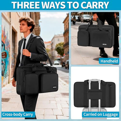 IBVIVIC DJ Controller Case Bag, Fits for DDJ-REV1/DDJ SR/SR2 | Fits Denon MC4000/Numark Mixtrack Pro FX/NVII/Mixstream Pro+/Mixstream Pro Go/NI Traktor Kontrol S4 MK3/S3 DJ Mixer Case - size: DDJ-REV1/SR/SR2