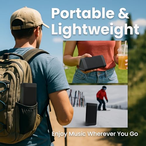 OontZ Angle 3 Gen 4 Portable Bluetooth Speaker, 12W, 24-Hour Playtime | Compact 12W Bluetooth speaker with clear sound, 24-hour playtime, 100-ft range, IPX5 waterproof, AUX Input. - color: Black