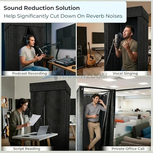 Arrowzoom Portable Vocal Booth Black KK1250