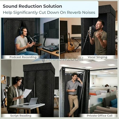 Arrowzoom Portable Vocal Booth Black KK1250