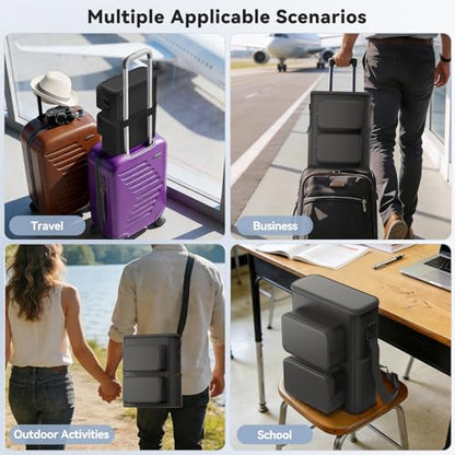KDD Carrying Case Compatible with Gaming Headset and Controllers, Travel Gaming Console Bag with Multiple Pockets for Playstation 5 Controllers, PS Portal, Headphone, Game Cards and Accessories Kits