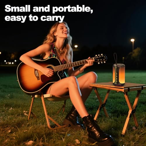 Portable Bluetooth Speaker, Bluetooth Speaker 5.4, Stocking Stuffers, Powerful Crystal Clear Sound, IPX7 Waterproof, 8 Lighting Effects, TWS Paring, Small Wireless Speaker for Outdoor - color: red