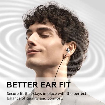 Wired Earbuds with Microphone, 3.5mm in-Ear Headphones with Volume Control, Noise Isolating Wired Earphones for School, Work, Travel