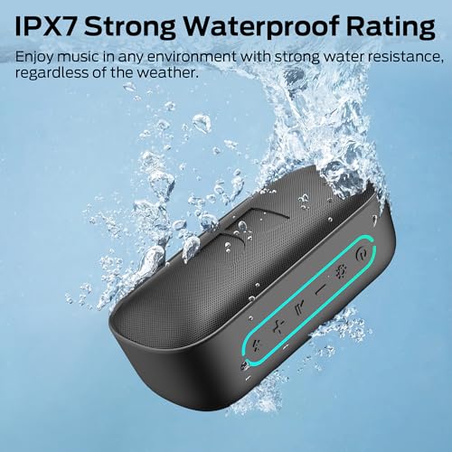 Oraolo S150 Speaker, Strong Bluetooth 5.4, IPX7 Waterproof Wireless Speaker, Support Sulti-Channel Connection, HD Hands-Free Calling, Compact Design Bluetooth Speakers Black