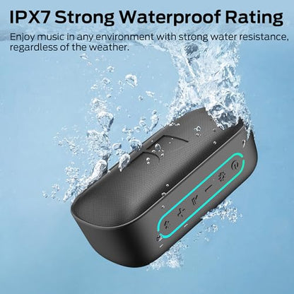 Oraolo S150 Speaker, Strong Bluetooth 5.4, IPX7 Waterproof Wireless Speaker, Support Sulti-Channel Connection, HD Hands-Free Calling, Compact Design Bluetooth Speakers Black