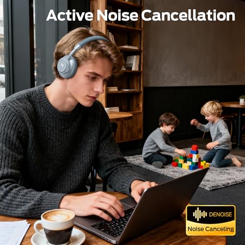 Monster N-Tune mini 02 Noise Cancelling Headphone, Over Ear Headphones Wireless Foldable Design, 50H Playtime Wireless Headphones, Bluetooth 6.0, Adjustable Lightweight and Comfortable for Travel