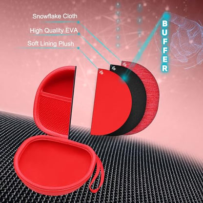 Headphone Case for Beats/Jlab/TOZO/BERIBES/Picun Etc Headphones, Red | for JLab JBuds Lux ANC/Go Lux ANC, Beats Studio Pro/Solo 4 3,TOZO HT3,KVIDIO Etc Headphone, Hard Shell Case for Travel Home - color: Red