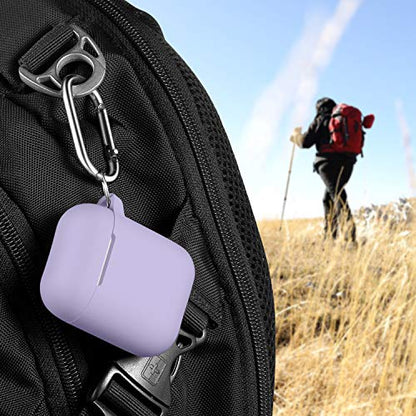 for AirPods 2nd/1st Case Silicone Cover, Banana Violet | Compatible with Apple AirPods 2nd/1st (2019/2016) Generation with Keychain & Cleaner Kit, Wireless Charging Compatible - color: Banana Violet