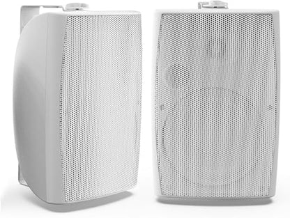 Herdio 8 Inch 600W Outdoor Bluetooth Speakers Waterproof with Powerful Bass, TWS Pairing Wall Mount Durable Loud Sound System | Ideal for Large Spaces: Commercial Areas, Spacious Backyards (White) - color: White