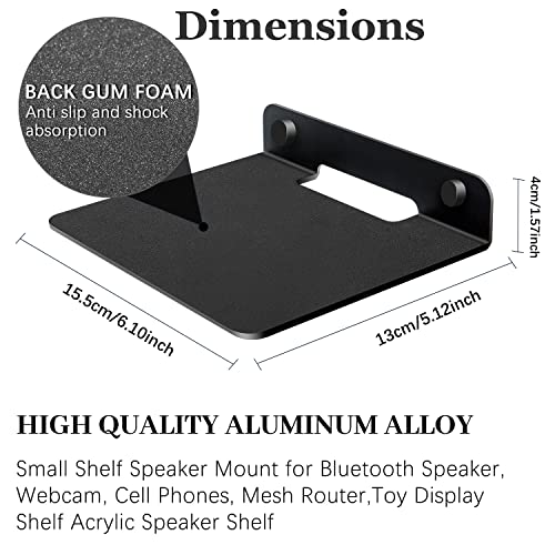 Small Wall Shelf, Speaker Wall Mount Shelf for Bluetooth Speakers, 1 Pack - color: 1 Pack