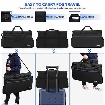 AKOZLIN Padded DJ Mixer Gig Bag Controller Travel Shoulder Bag Fits for Pioneer RX/NI Traktor Kontrol S8/DDJ SX SX2 SX3/DDJ 800/DDJ FLX6/DDJ1000 1000SRT/MC7000 - size: 28.4”×3.54”×15.8”