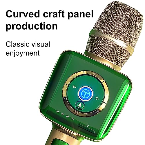 TOSING V1 Pro Professional 20W Karaoke Machine for Adults/Singer Microphone,U Segment Receiver Link to Bluetooth Speakers Sing Machine for AMP/TV/PC/Car/Smartphone(Emerald)