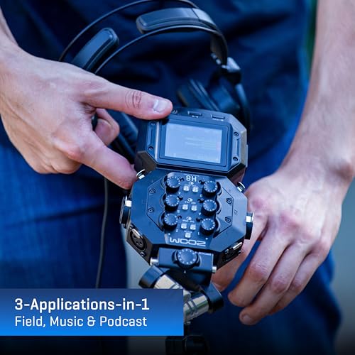 Zoom H8 Recorder for Musicians, Podcasters & Filmmakers | Filmmakers and Podcasters with Stereo Microphones, 6 Inputs, 12 Tracks, Touchscreen, USB Audio Interface, Battery Powered