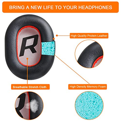 Replacement Ear Pads for Plantronics Voyager 8200 UC, Earpads Cushions Compatible with Plantronics BackBeat Pro 2 Wireless Headphones, Premium Protein Leather Softer Memory Foam Noise Canceling - color: Black