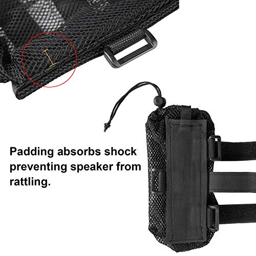 Ayaport Speaker Mount Holder Golf Cart Speaker Strap Fits Most Portable Sound Bar Round Cylindrical Speakers Radio, Golf Cart Accessories Applicable to Railing, Frame, Bike Handlebar (Small) - size: Small