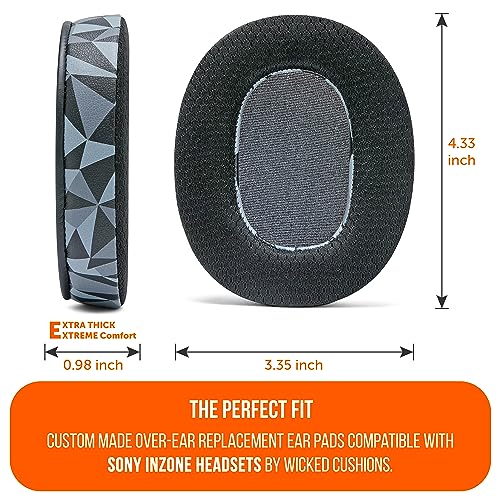 WC Freeze Inzone - Cooling Gel Earpads for Sony Inzone H9 & H7 - color: Geo Grey