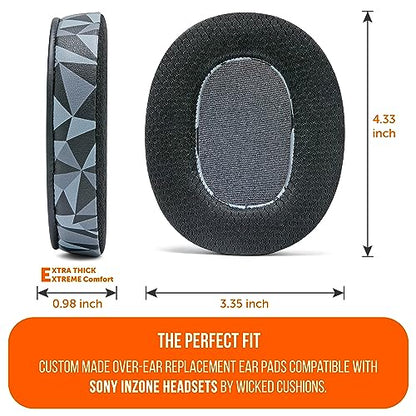 WC Freeze Inzone - Cooling Gel Earpads for Sony Inzone H9 & H7 - color: Geo Grey