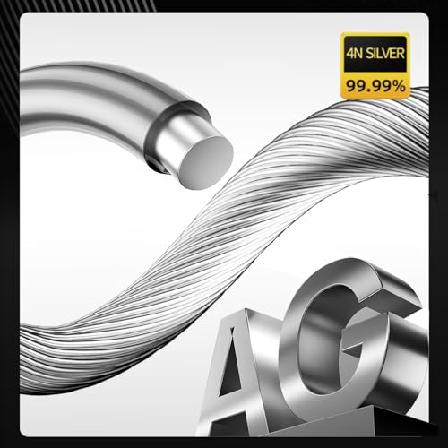 Digital Audio Coaxial Cable 6.5FT, Pristine Sound Quality, Crafted from 4N 99.998% Pure Silver, for high-end Audio Applications, Suitable for Mixing Consoles and Recording Studios - size: 6.5FT/2M