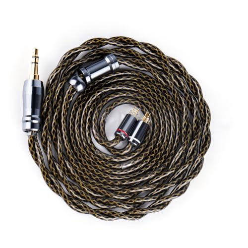 NICEHCK Goddna 3.5mm 2Pin IEM Upgrade Cable 1.2m HiFi Earphone Wire | 7N silver-plated copper alloy wire with dual shielding;smooth 3-frequency; 0.78mm 2Pin, 3.5 plug for mainstream portable DAPs - size: 3.5mm With 2Pin