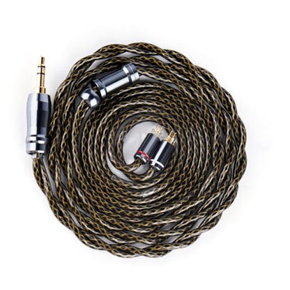 NICEHCK Goddna 3.5mm 2Pin IEM Upgrade Cable 1.2m HiFi Earphone Wire | 7N silver-plated copper alloy wire with dual shielding;smooth 3-frequency; 0.78mm 2Pin, 3.5 plug for mainstream portable DAPs - size: 3.5mm With 2Pin