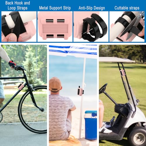 Silicone Case Cover for JBL Go 5 Portable Speaker(Pink) | Travel Carrying Protective Pouch with Attach Straps for Bike Golf Cart Scooter-TXEsign - color: Pink