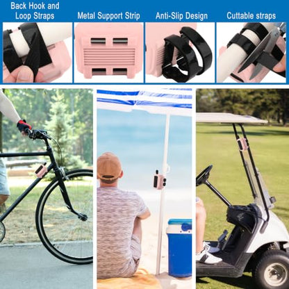Silicone Case Cover for JBL Go 5 Portable Speaker(Pink) | Travel Carrying Protective Pouch with Attach Straps for Bike Golf Cart Scooter-TXEsign - color: Pink