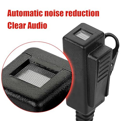 2Pack Walkie Talkies Earpiece with Mic Comfortable Acoustic Tube 2-Pin Headset with Mic Two Way Radio Earpiece for Baofeng UV-5R BF-888S,UV82 Retevis H777 RT22 - color: 2pcs