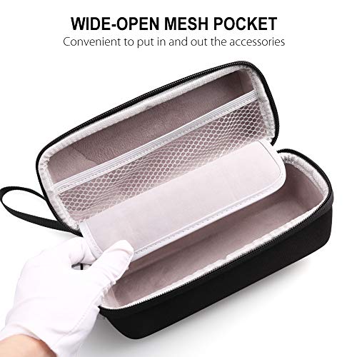 LotFancy Hard Case Fits for Bose SoundLink Mini/Mini 2 Bluetooth Speaker with Soft Silicone Cover Mesh Pocket for Accessories, Black