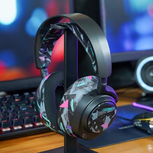 WC Side Plates for Arctis Nova Pro Wireless, Pro Wired & Nova Elite | Made by Wicked Cushions | Also fits Nova Pro Omni, 7, 7X & 7P | 90's Black - color: 90's Black