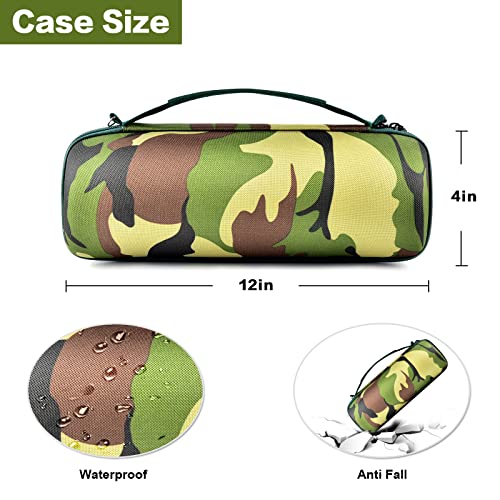 Hard Travel Case for JBL Charge 4/ Charge 5 Waterproof Bluetooth Speaker. Carrying Storage Bag Fits Charger and USB Cable - Squad Camo (Case Only) - color: Squad Camo