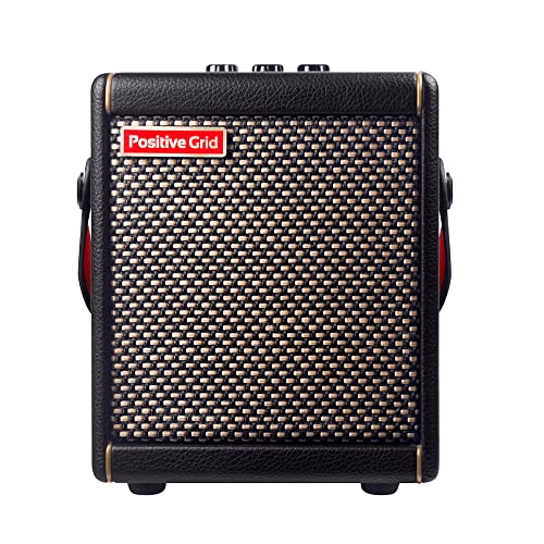 Positive Grid Spark MINI 10W Small Smart Guitar Amp & Bluetooth Speaker | Portable Sound for Guitar Playing at Home or On the Go | Black | Portable amp & Bluetooth speaker for electric, acoustic & bass. 100k+ tones, Spark AI, Smart Jam, up to 8-hr battery