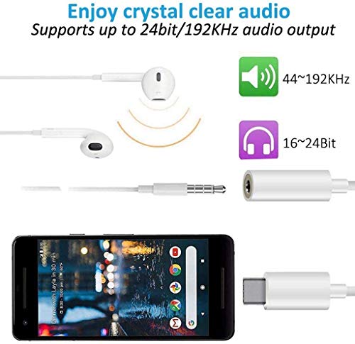2 Pack USB C to Headphone Jack Adapter Dongle Suitable for iPhone & Android | Type C Audio Aux Cable Compatible with iPhone 17/16/15/ Plus,Pro,Pro Max/iPad/MacBook/Pixel, Samsung & Android phones